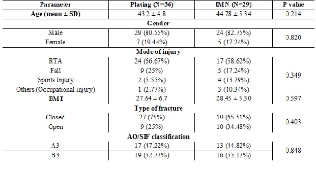 A retrospective comparative study of intramedually nailing versus plating in the management of diaphyseal both-bone forearm fractures among adults